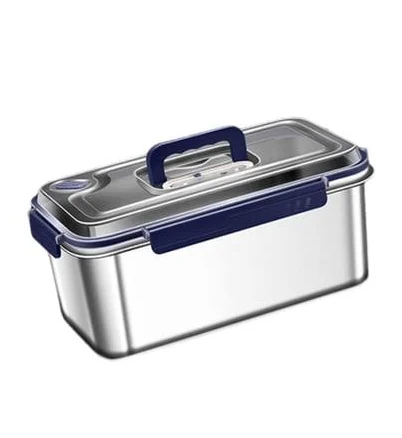 Esquirla Lunch Box Stainless Steel Leakproof Rectangle Portable Food Container Reusable Stackable Meal Prep Container wi