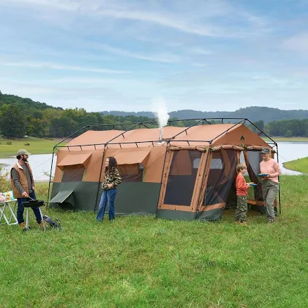 Ozark Trail 10-Person Appalachian 4-Season Cabin Tent with Stove Outlet