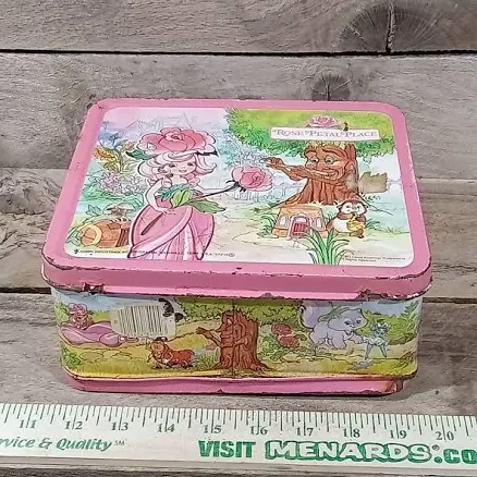 Vintage 1983 Aladdin Metal Lunch Box Rose Petal Place No Thermos