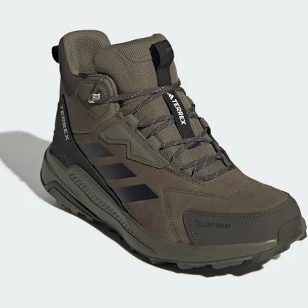 Mens adidas Terrex Anylander Leather Mid Climaproof Hiking Shoes