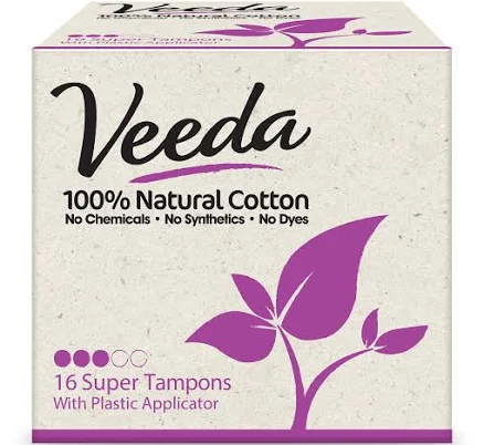 Veeda Natural Cotton Super Plus Tampons