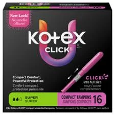 U by Kotex Compact Super Unscented Tampons, 16 tampons