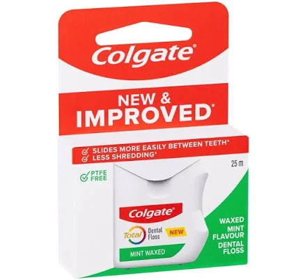 Colgate Total Dental Floss 25m Mint Waxed