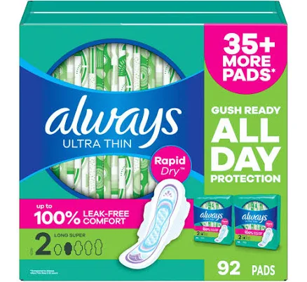 Always Ultra Thin Long Super Pads with Wings
