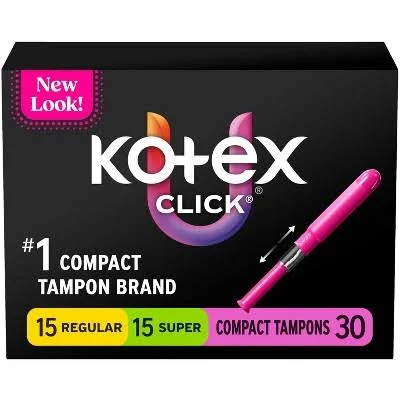 U by Kotex Click Compact Unscented Tampons