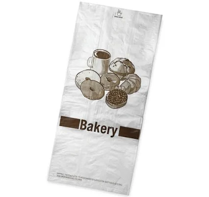 Grease-Proof 4 lb. HDPE Graphic Bakery Bag - 5"L x 3"D x 11"H