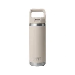 YETI Rambler 18 oz Water Bottle with Straw Cap in Cape Taupe