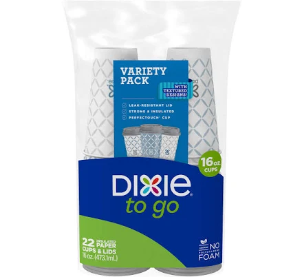 Dixie To Go Paper Cups & Lids