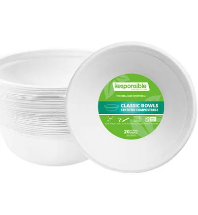 Compostable 16 oz Molded Fiber Bowls Value Pack