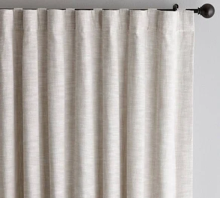 Pottery Barn Seaton Textured Cotton Light Filtering Curtain