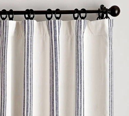 Pottery Barn Riviera Striped Light Filtering Curtain
