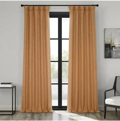 Hpd Half Price Drapes Faux Linen Blackout Room Darkening Curtain