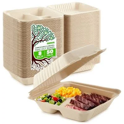 Stock Your Home 8-Inch Clamshell Takeout Containers