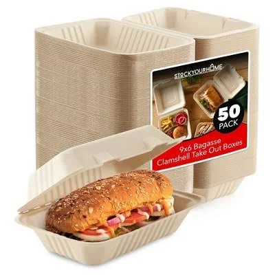 Stock Your Home 6-inch Clamshell Take Out Food Containers