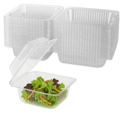 Clear Plastic Hinged Take-Out Containers
