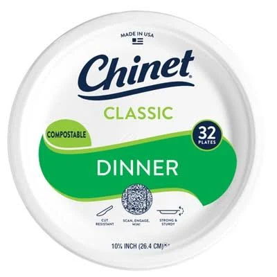 Chinet Classic White Dinner Plates