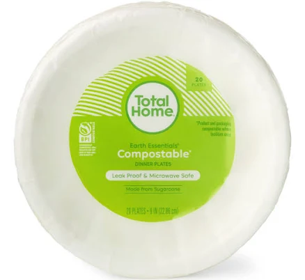Total Home Earth Essentials Compostable Dinner Plate