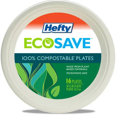 Hefty EcoSave Compostable Plates