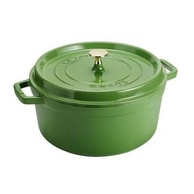 Staub Cast Iron 4-Qt Round Cocotte with Glass Lid
