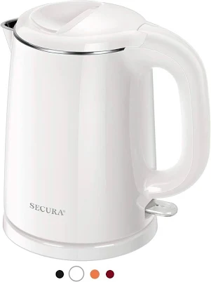 Secura Stainless Steel Double Wall Electric Kettle Water Heater