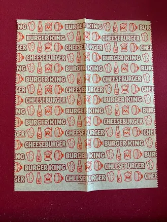 1979, Burger King Paper Cheeseburger Wrapper (Scarce / Vintage)