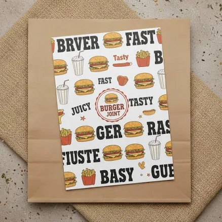 Burger Restaurant Wrapping Paper