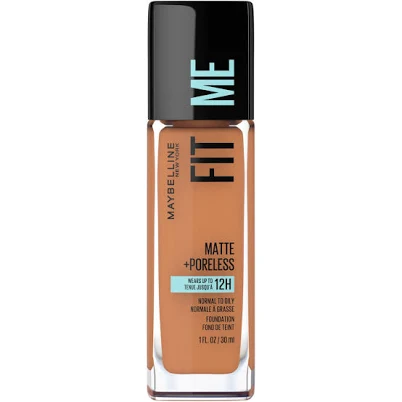 Maybelline Fit Me Matte + Poreless Liquid Foundation Makeup, Classic Tan, 1 fl oz