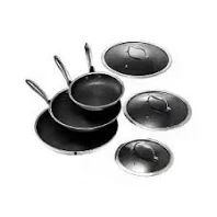 HexClad 6-Piece Hybrid Nonstick Fry Pan Set