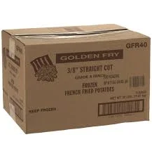 Golden Fry McCain Golden Fry 3/8" Straight Cut French Fries, 5 lbs, 6 ct