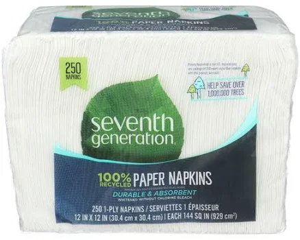 Seventh Generation 100% Recycled Napkins 1-Ply