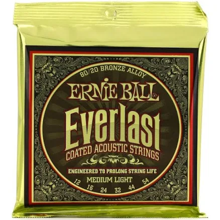 Ernie Ball Everlast Light Coated 80/20 Bronze Acoustic Guitar Strings