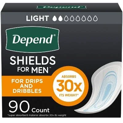 Depend Shields Incontinence Pads for Men