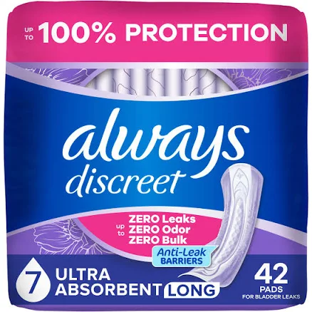 Always Discreet Women's Ultimate Extra Long Incontinence Pads