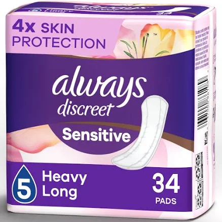 Always Discreet Sensitive Skin Incontinence Pads