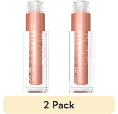Maybelline (2 pack) Lifter Gloss Lip Gloss with Hyaluronic Acid, Hydrating Shine, Stone, 0.18 fl oz