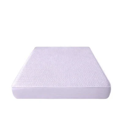 Waterproof Quilted Mattress Protector Breathable Bed Cover Fitted Sheet For Bedroom Furniture Protection Cooling Topper Purple