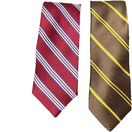 Brooks Brothers Stain Resistant Repp Neck Ties Lot Of 2 Silk Made In