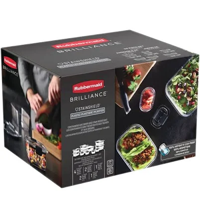 Rubbermaid Brilliance 20-Piece Food Storage Container Set