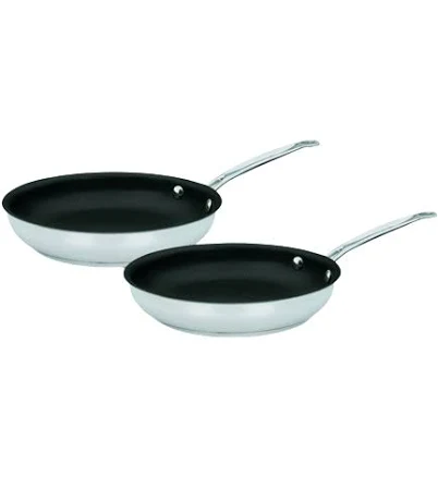 Cuisinart Chef's Classic Stainless Nonstick Skillet Set of 2