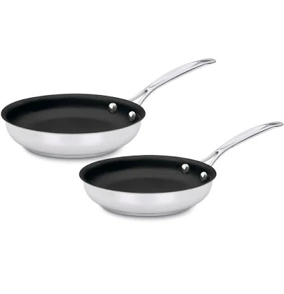 Cuisinart Chef's Classic Stainless Steel Nonstick Skillet Set of 2