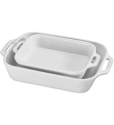 Staub 2-Piece Ceramic Rectangular Baking Dish Set