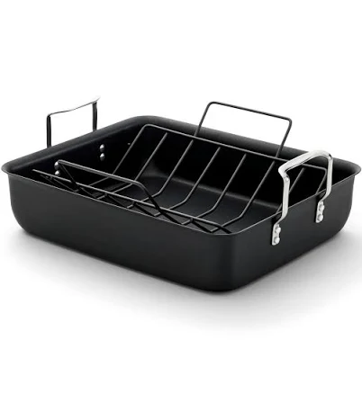 Calphalon Hard-Anodized Nonstick 16-Inch Roasting Pan with Rack