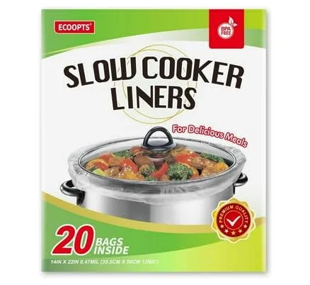20 Count Disposable Slow Cooker Liners and Cooking Bags