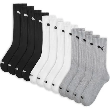 PUMA Men's Half-Terry Crew Socks (3 Pairs)