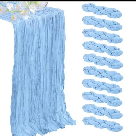 Amazon Essentials Light Blue Multicolor Cotton Tablecloth