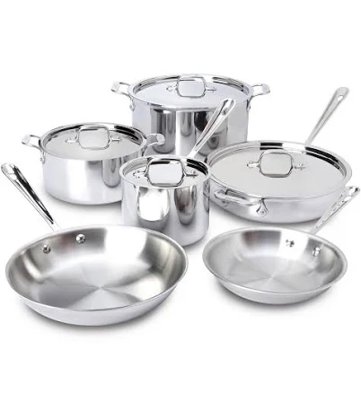 All-Clad Stainless Steel 10-Piece Cookware Set