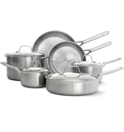 Calphalon 10-Piece Triple Layer Non-Toxic Stainless Steel Cookware Set