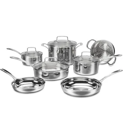 Cuisinart Pro 11-Piece Tri-Ply Stainless Steel Cookware Set