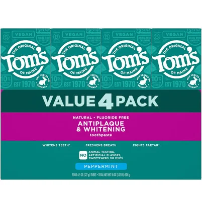 Tom's of Maine Fluoride-Free Antiplaque Whitening Toothpaste