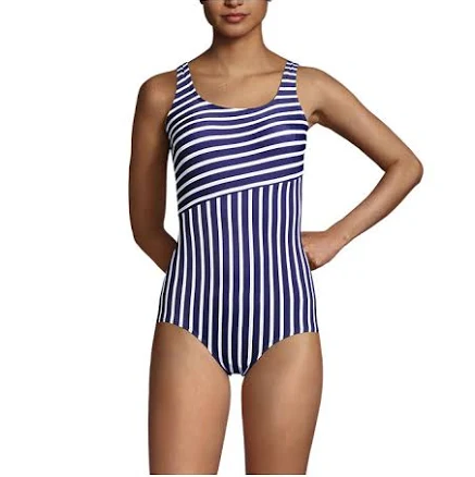 Lands' End Women's Tugless Sporty DDD-Cup Chlorine Resistant One-Piece Swimsuit